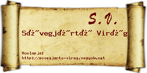 Sövegjártó Virág névjegykártya