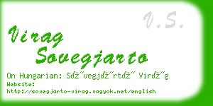 virag sovegjarto business card